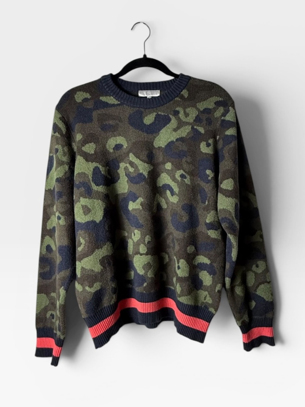 Anatomie Camo Sweater Size Large Green Fall Winter (U)